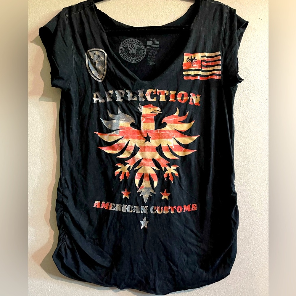‼️SOLD‼️Affliction American customs oversized tshirt